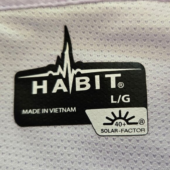 Habit Westerlake Fishing Shirt Solar-Factor UPF 40+ Short-Sleeve Large Purple - Picture 8 of 10
